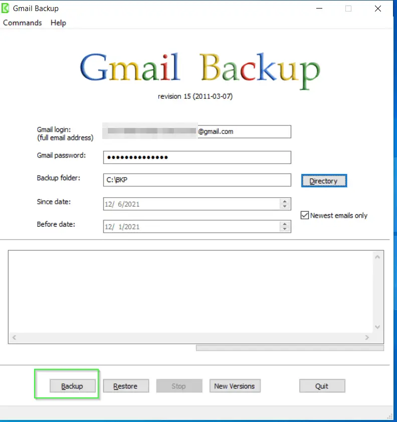 how to take backup of emails in Gmail free