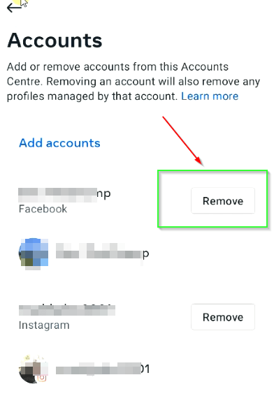Remove or disable cross-communication between Instagram and Facebook